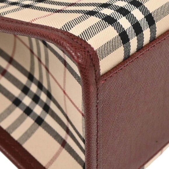 Burberry Beige Burberry Check Tote Handbag 177301 - Picture 8 of 10
